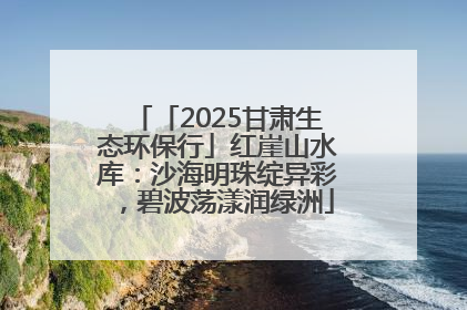 「2025甘肃生态环保行」红崖山水库：沙海明珠绽异彩，碧波荡漾润绿洲