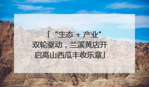 “生态 + 产业”双轮驱动，兰溪黄店开启高山西瓜丰收乐章