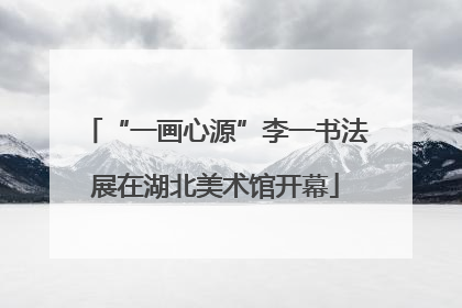 “一画心源”李一书法展在湖北美术馆开幕