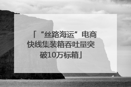 “丝路海运”电商快线集装箱吞吐量突破10万标箱