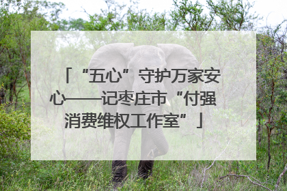 “五心”守护万家安心——记枣庄市“付强消费维权工作室”
