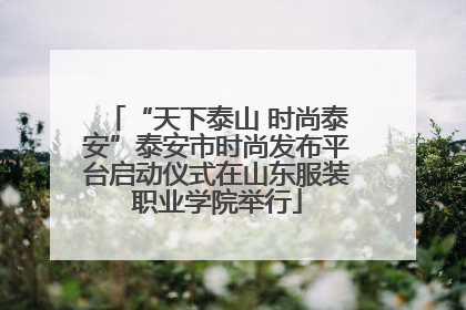 “天下泰山 时尚泰安”泰安市时尚发布平台启动仪式在山东服装职业学院举行