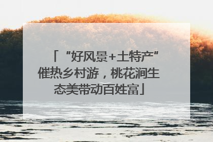 “好风景+土特产”催热乡村游，桃花涧生态美带动百姓富