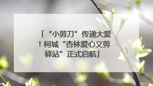 “小剪刀”传递大爱！柯城“杏林爱心义剪驿站”正式启航