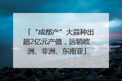 “成都产”大蒜种出超2亿元产值，远销欧洲、非洲、东南亚