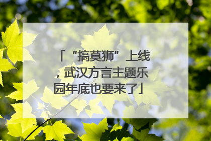 “搞莫狮”上线，武汉方言主题乐园年底也要来了