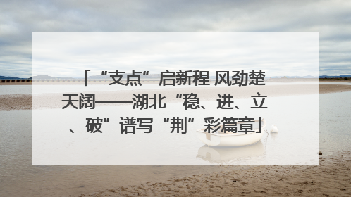 “支点”启新程 风劲楚天阔——湖北“稳、进、立、破”谱写“荆”彩篇章