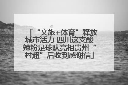 “文旅+体育”释放城市活力 四川这支酸辣粉足球队亮相贵州“村超”后收到感谢信