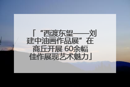 “西渡东望——刘建中油画作品展”在商丘开展 60余幅佳作展现艺术魅力