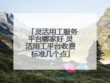灵活用工服务平台哪家好 灵活用工平台收费标准几个点