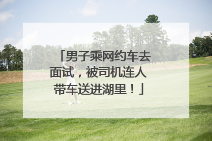 男子乘网约车去面试，被司机连人带车送进湖里！