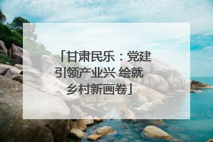 甘肃民乐：党建引领产业兴 绘就乡村新画卷
