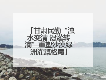 甘肃民勤“浊水变清 漫灌转滴”重塑沙漠绿洲灌溉格局