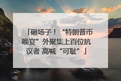 砸场子！“特朗普币晚宴”外聚集上百位抗议者 高喊“可耻”
