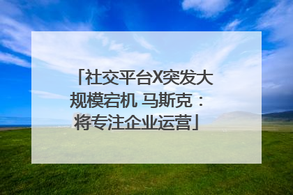 社交平台X突发大规模宕机 马斯克：将专注企业运营