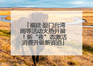 福建·厦门台湾周等活动火热开展！新“夜”态激活消费升级新赛道