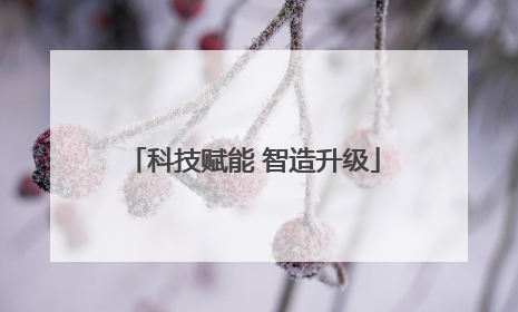科技赋能 智造升级