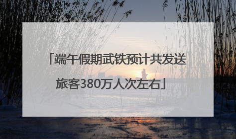 端午假期武铁预计共发送旅客380万人次左右