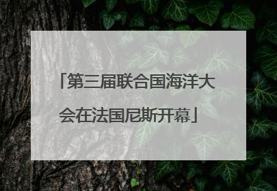 第三届联合国海洋大会在法国尼斯开幕