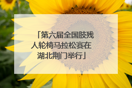 第六届全国肢残人轮椅马拉松赛在湖北荆门举行