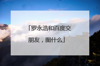 罗永浩和百度交朋友，图什么
