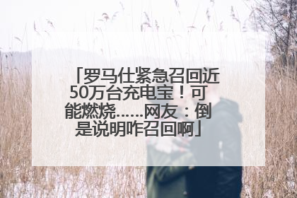 罗马仕紧急召回近50万台充电宝！可能燃烧……网友：倒是说明咋召回啊