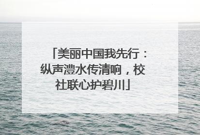 美丽中国我先行：纵声澧水传清响，校社联心护碧川
