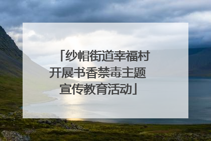 纱帽街道幸福村开展书香禁毒主题宣传教育活动