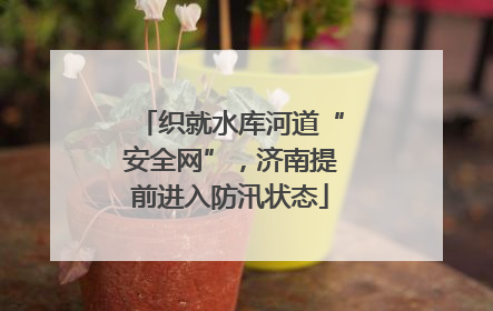 织就水库河道“安全网”，济南提前进入防汛状态