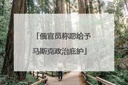 俄官员称愿给予马斯克政治庇护