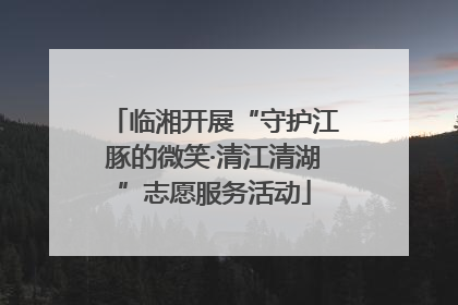 临湘开展“守护江豚的微笑·清江清湖”志愿服务活动