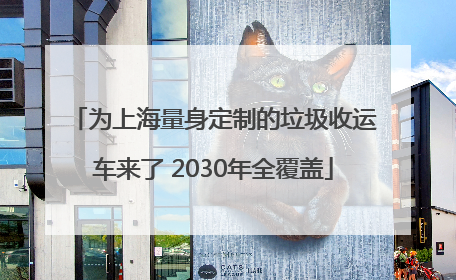 为上海量身定制的垃圾收运车来了 2030年全覆盖