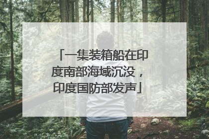 一集装箱船在印度南部海域沉没，印度国防部发声