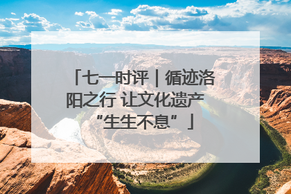 七一时评｜循迹洛阳之行 让文化遗产“生生不息”