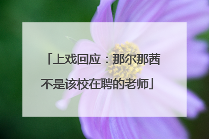 上戏回应：那尔那茜不是该校在聘的老师