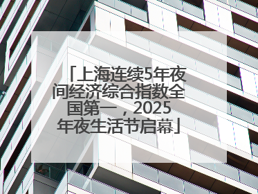 上海连续5年夜间经济综合指数全国第一，2025年夜生活节启幕