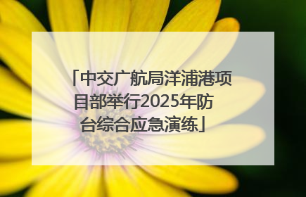 中交广航局洋浦港项目部举行2025年防台综合应急演练