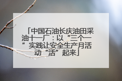 中国石油长庆油田采油十一厂：以“三个一”实践让安全生产月活动“活”起来