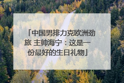 中国男排力克欧洲劲旅 主帅海宁：这是一份最好的生日礼物