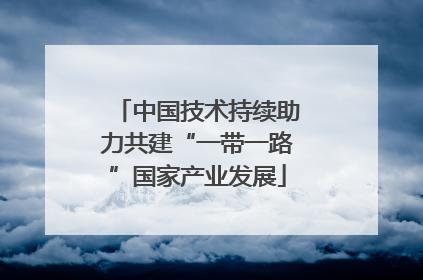 中国技术持续助力共建“一带一路”国家产业发展