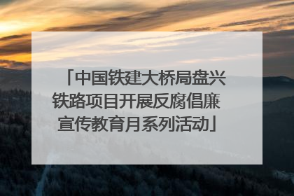 中国铁建大桥局盘兴铁路项目开展反腐倡廉宣传教育月系列活动