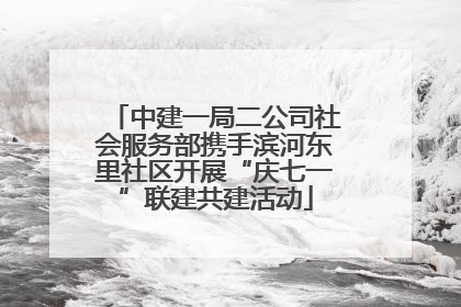 中建一局二公司社会服务部携手滨河东里社区开展“庆七一”联建共建活动