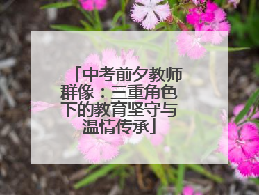 中考前夕教师群像：三重角色下的教育坚守与温情传承