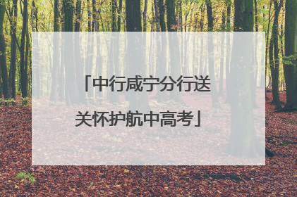 中行咸宁分行送关怀护航中高考