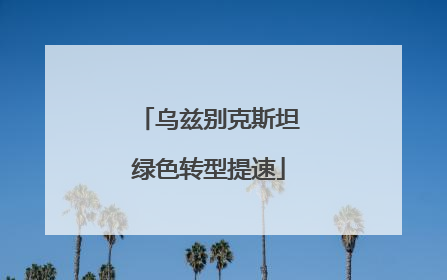 乌兹别克斯坦绿色转型提速