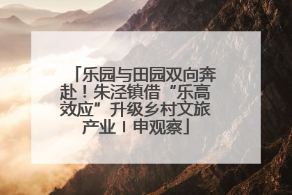 乐园与田园双向奔赴！朱泾镇借“乐高效应”升级乡村文旅产业〡申观察