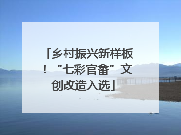 乡村振兴新样板！“七彩官畲”文创改造入选