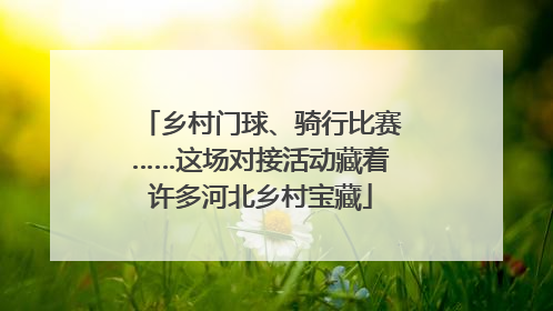乡村门球、骑行比赛……这场对接活动藏着许多河北乡村宝藏