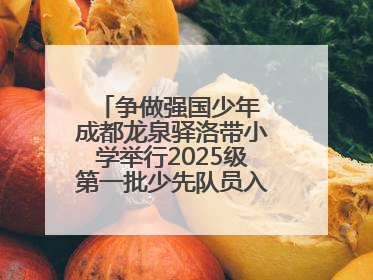 争做强国少年 成都龙泉驿洛带小学举行2025级第一批少先队员入队仪式
