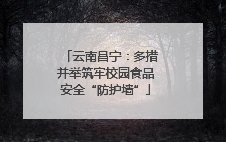 云南昌宁：多措并举筑牢校园食品安全“防护墙”